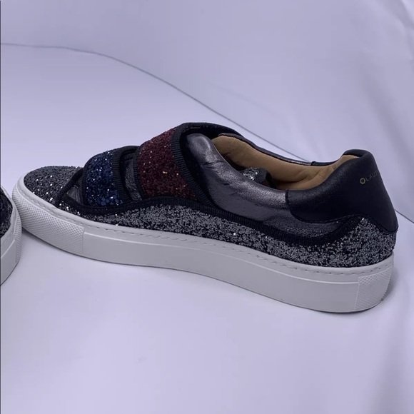 L' Autre Chose Blue Red Black Glitter  Leather - Picture 8 of 11